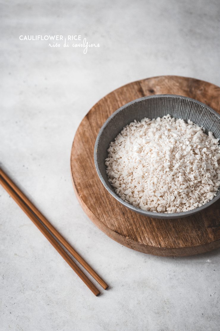 Riso di cavolfiore, couscous di cavolfiore, cauliflower rice