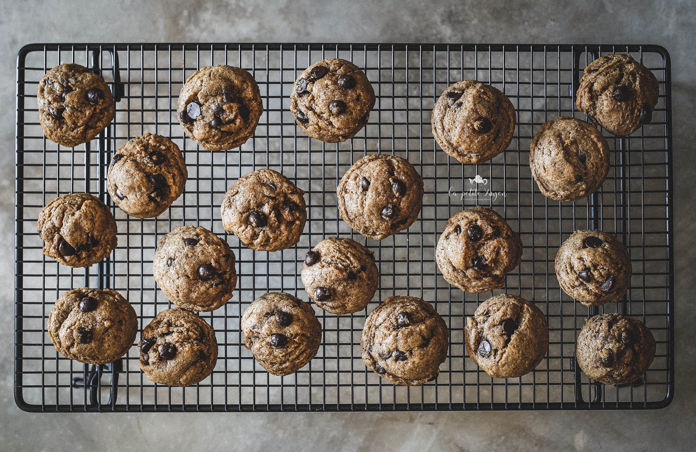 Cookies integrali al cioccolato e caffè - La Petite Xuyen