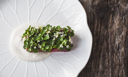 Tartare di manzo con salsa di Grana Padano allo zenzero